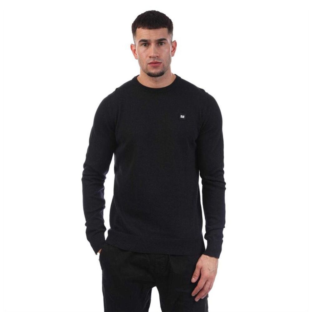 Weekend Offender Mens Argentina Cotton Crew Neck Sweater / Navy